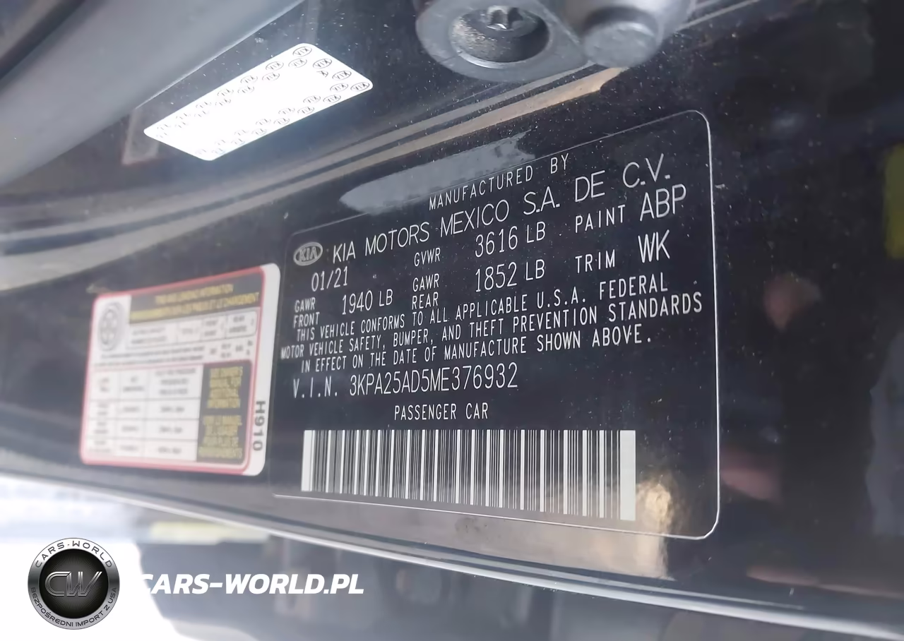 2021 Kia Rio 5-Door S VIN:3KPA25AD5ME376932 - 9