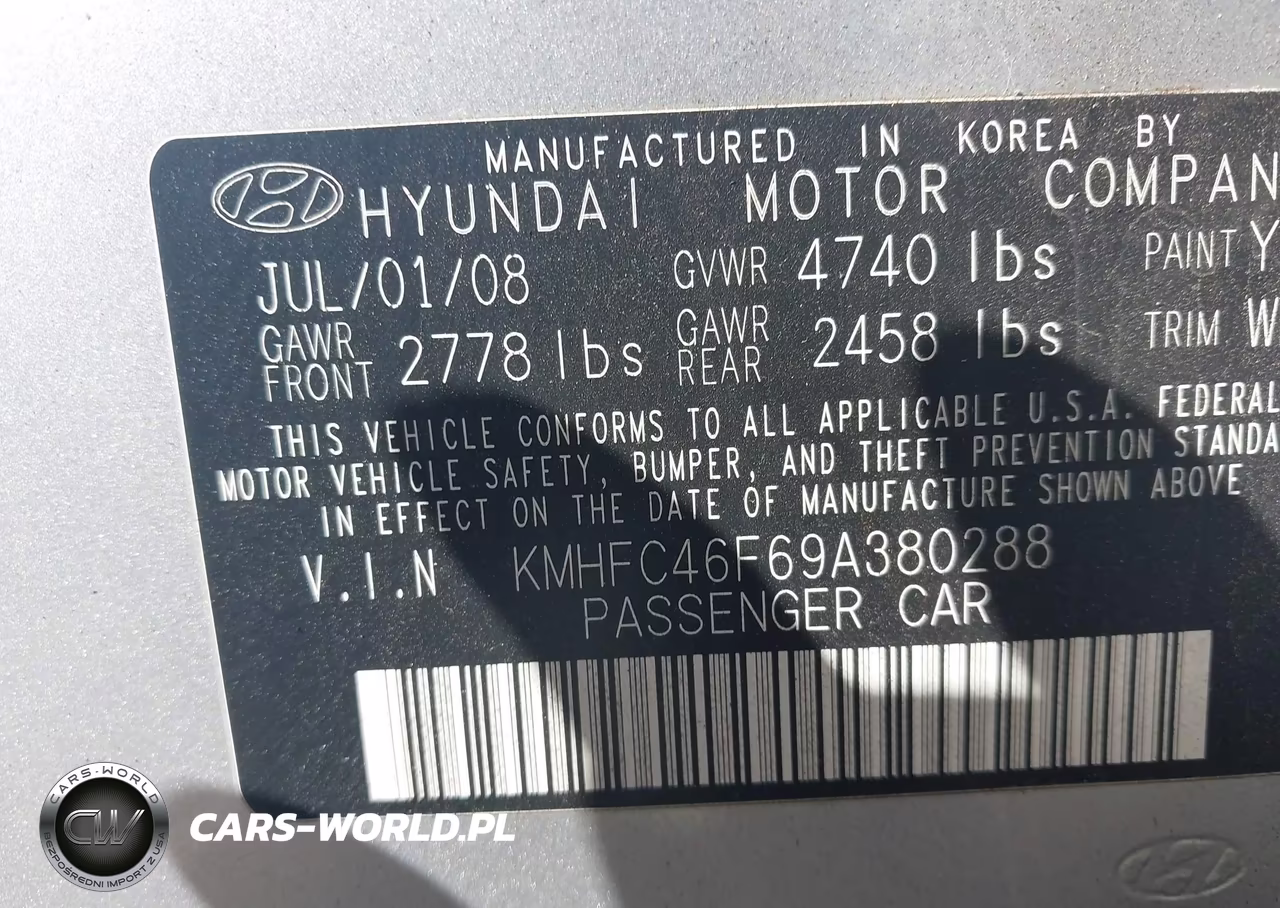 2009 Hyundai Azera Limited VIN:KMHFC46F69A380288 - 9
