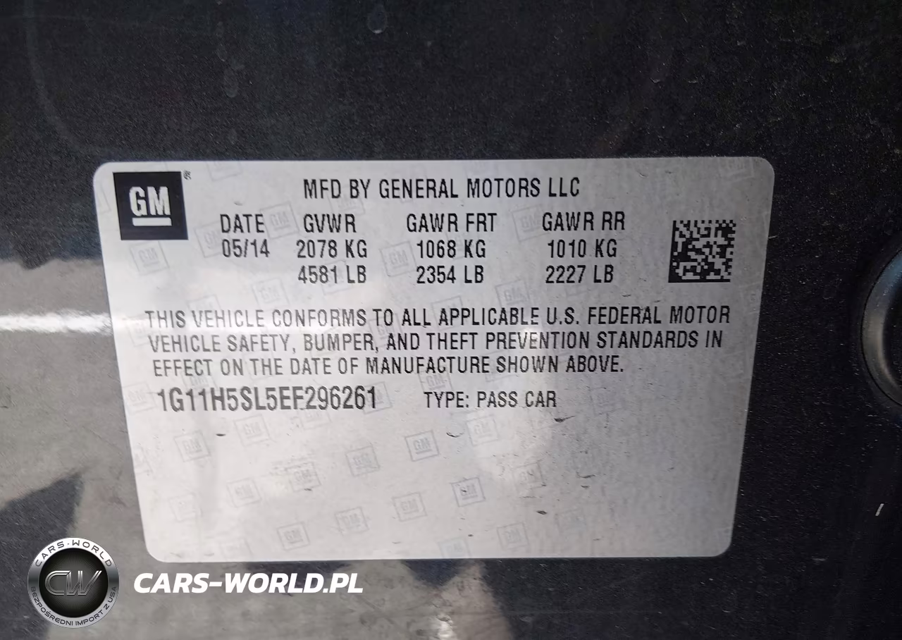 2014 Chevrolet Malibu 1Lz VIN:1G11H5SL5EF296261 - 17