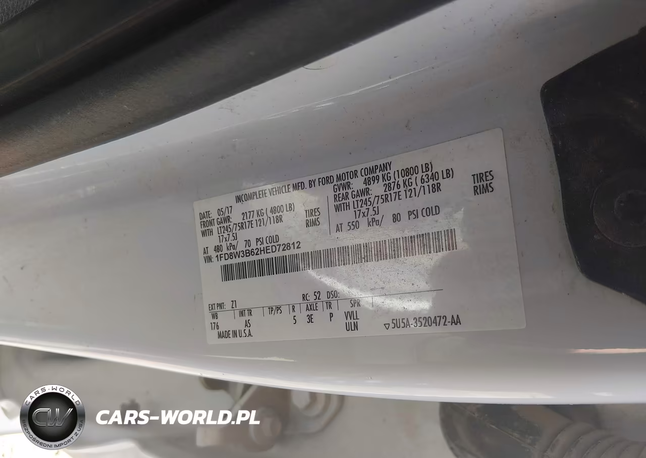 2017 Ford F-350 Xl VIN:1FD8W3B62HED72812 - 9