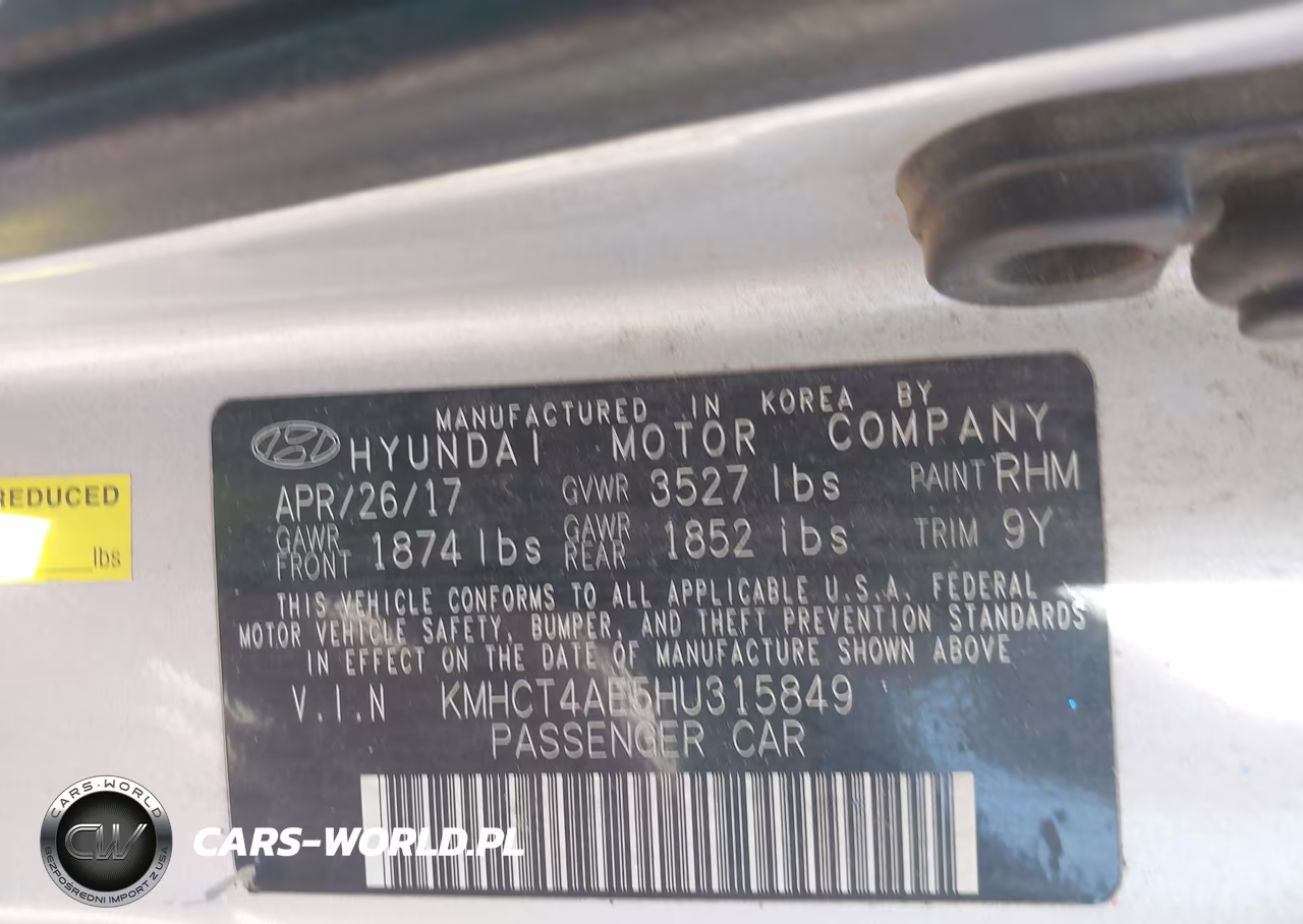 2017 Hyundai Accent Se VIN:KMHCT4AE5HU315849 - 9