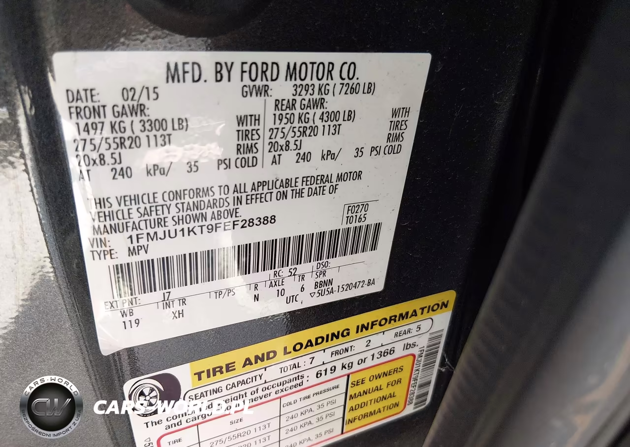 2015 Ford Expedition Limited VIN:1FMJU1KT9FEF28388 - 9
