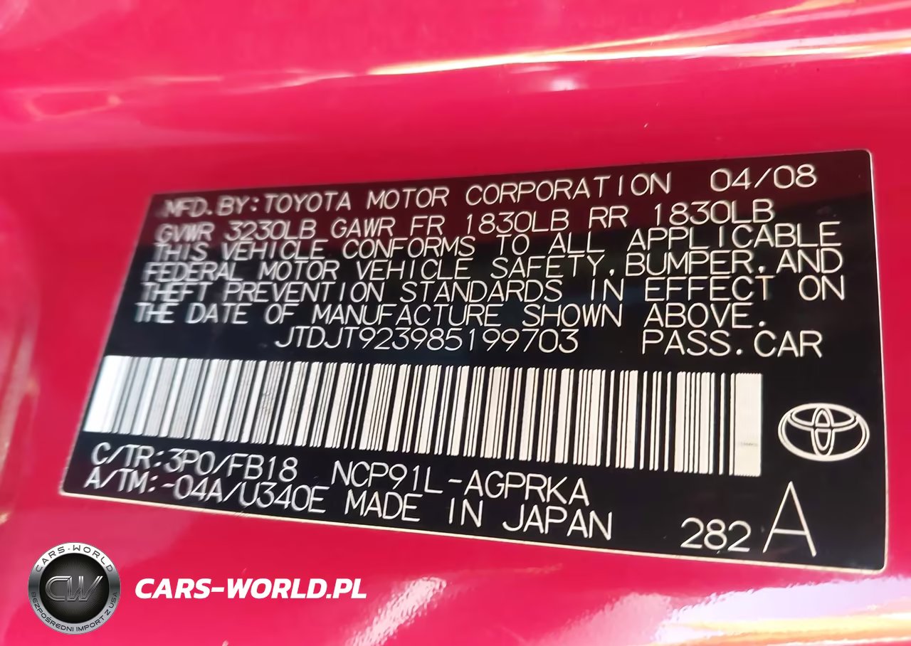 2008 Toyota Yaris VIN:JTDJT923985199703 - 9