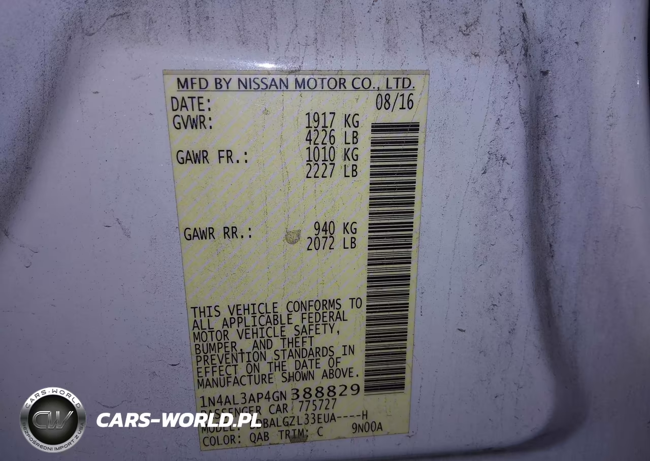 2016 Nissan Altima 2.5 S VIN:1N4AL3AP4GN388829 - 9