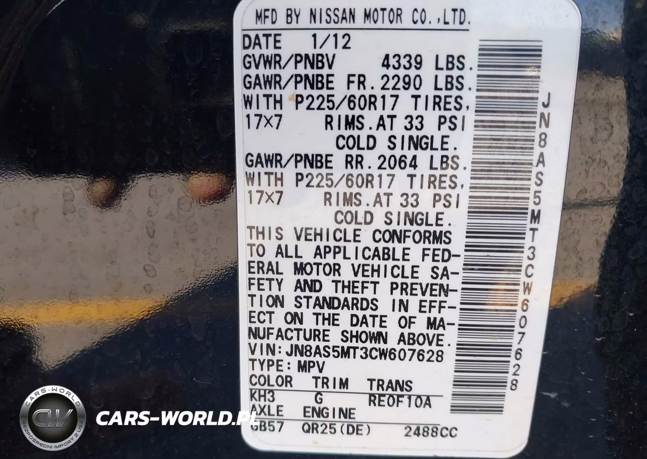 2012 Nissan Rogue Sv VIN:JN8AS5MT3CW607628 - 9