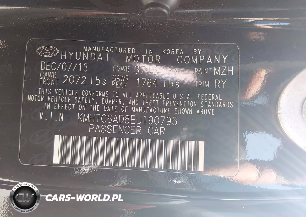 2014 HYUNDAI VELOSTER BASE W-RED VIN:KMHTC6AD8EU190795 - 12