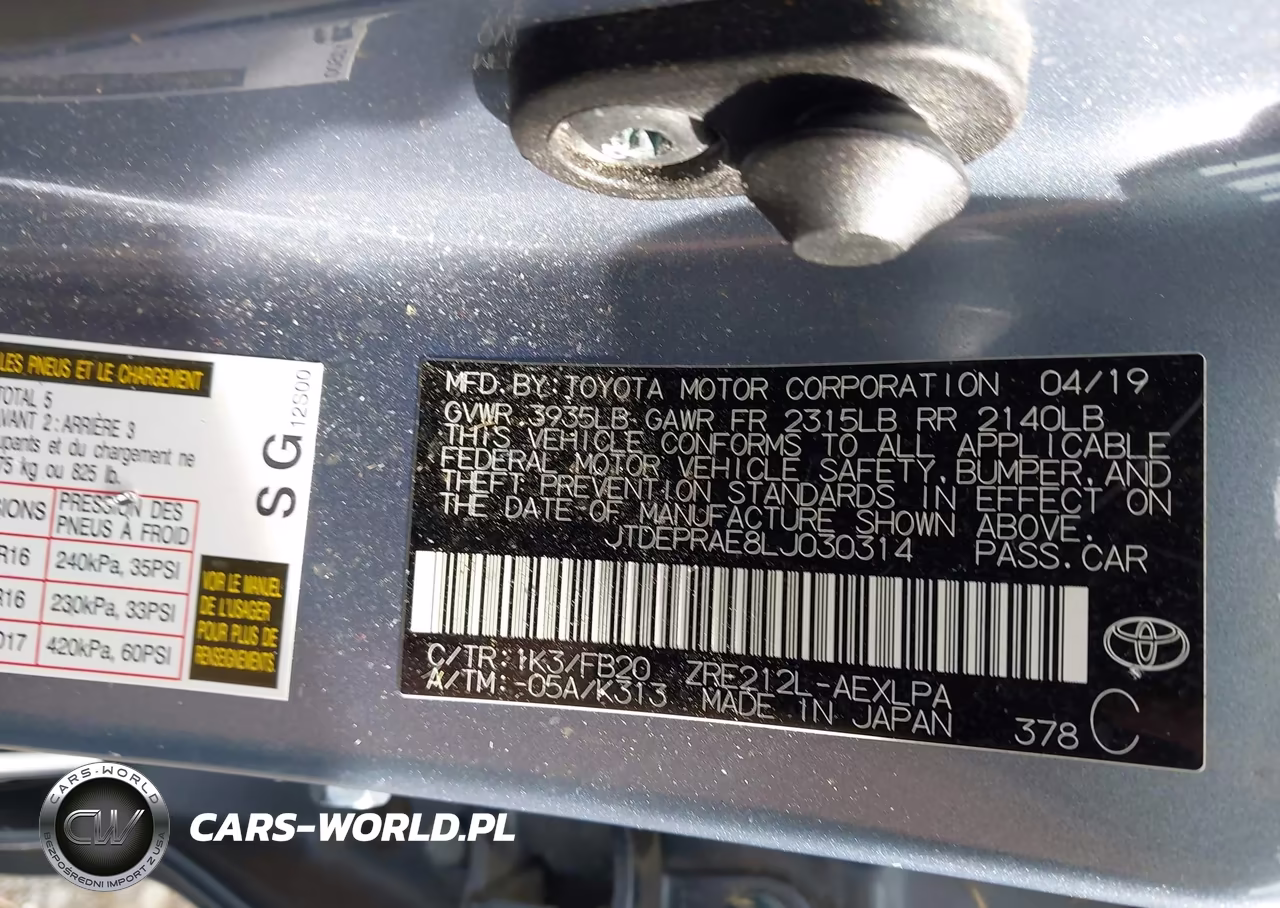 2020 Toyota Corolla Le VIN:JTDEPRAE8LJ030314 - 9