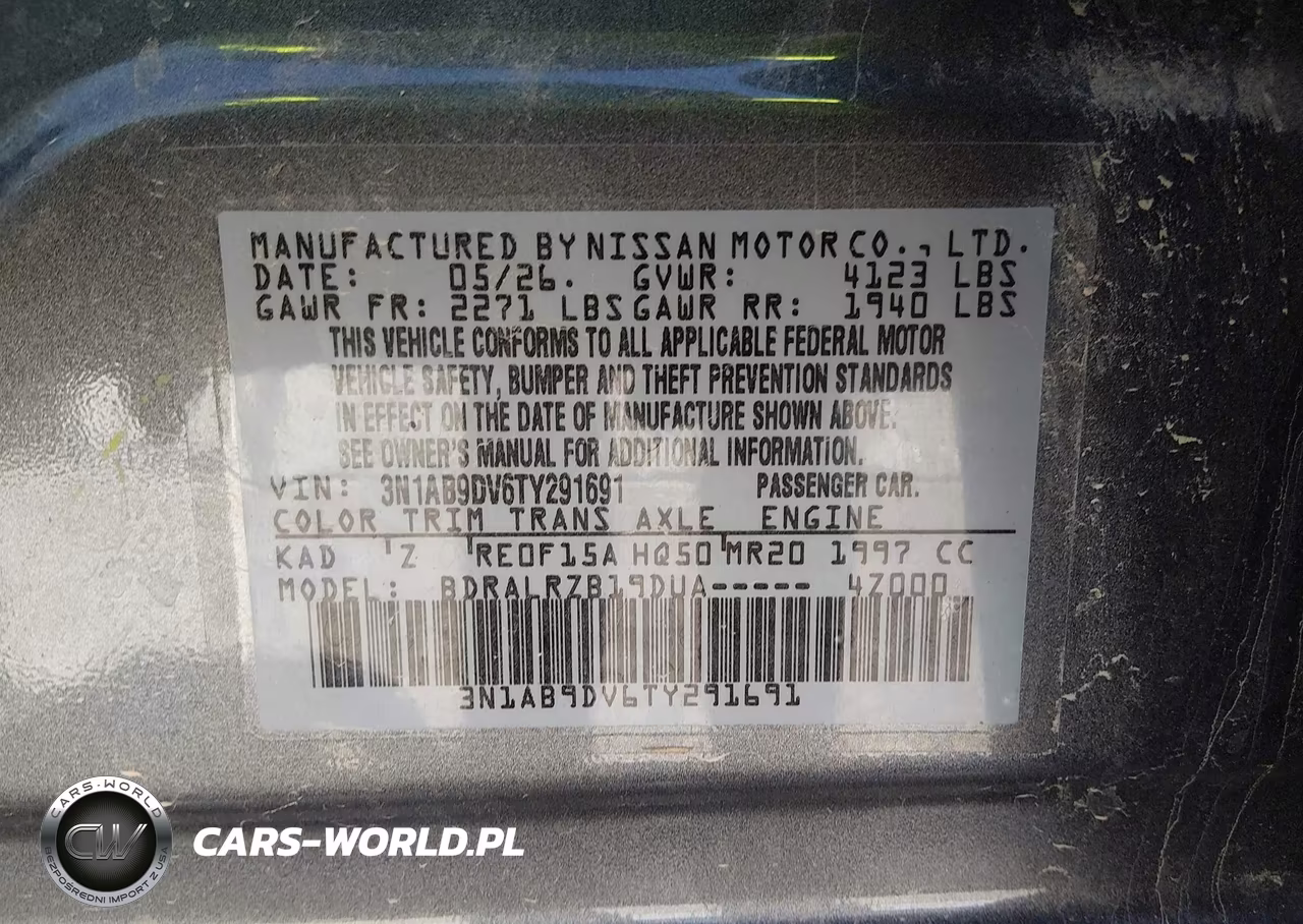 2026 Nissan Sentra Sr VIN:3N1AB9DV6TY291691 - 9