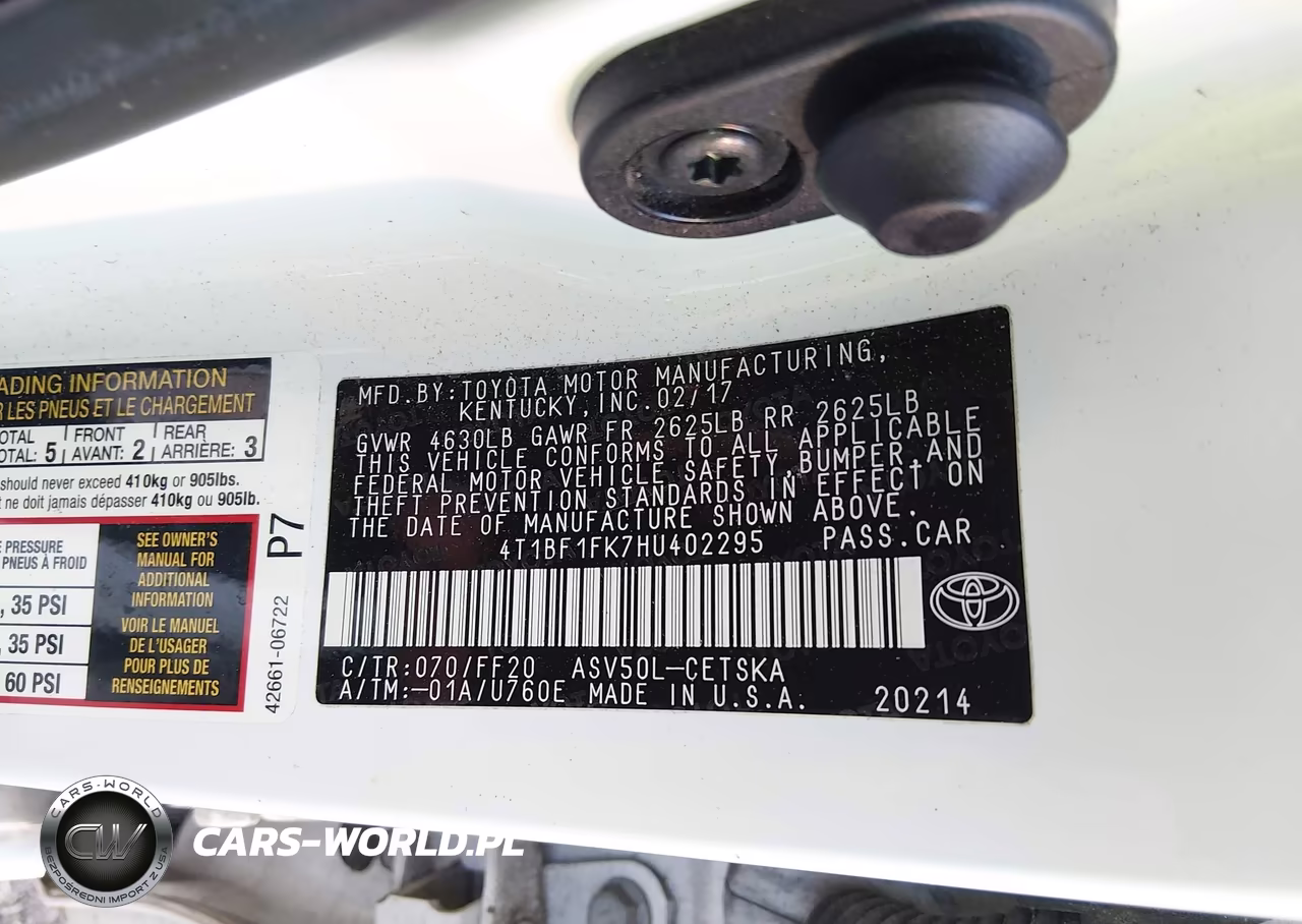 2017 Toyota Camry Se VIN:4T1BF1FK7HU402295 - 9