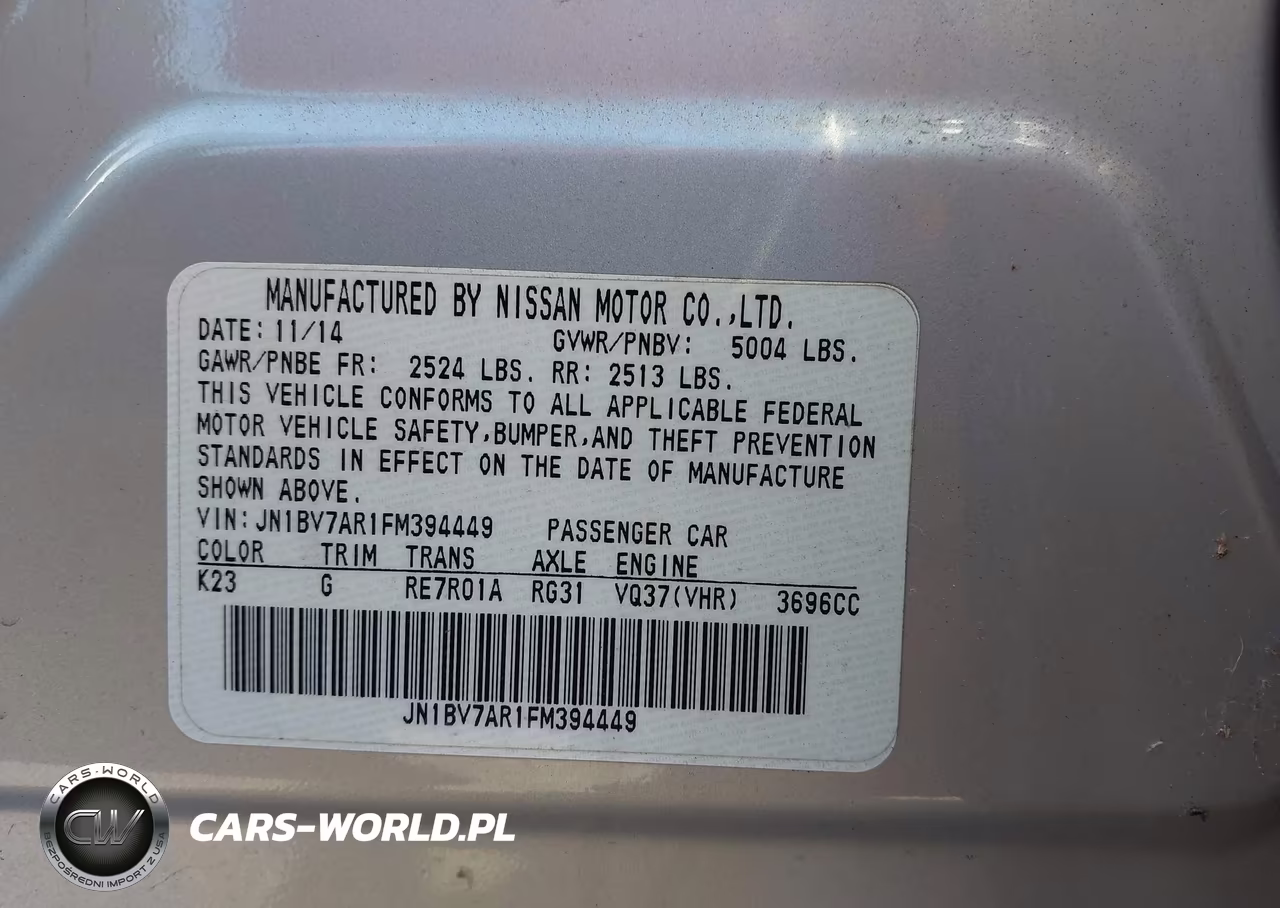 2015 Infiniti Q50 Premium VIN:JN1BV7AR1FM394449 - 9