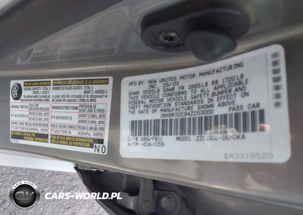 2004 Toyota Corolla Ce VIN:1NXBR32E94Z253000 - 9