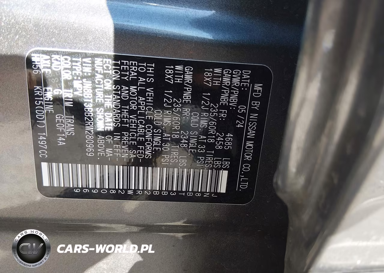 2024 Nissan Rogue Sv Intelligent Awd VIN:JN8BT3BB2RW280969 - 9