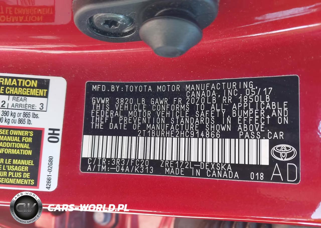 2017 Toyota Corolla Se VIN:2T1BURHE2HC914866 - 9