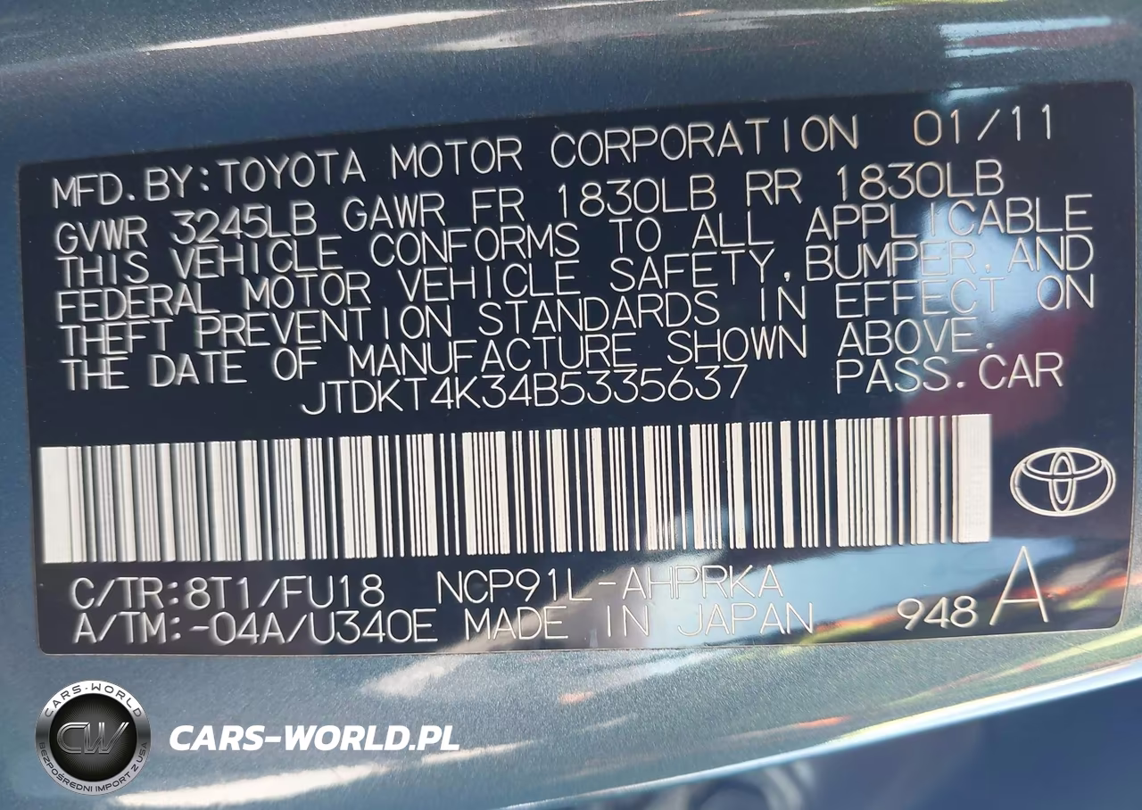 2011 Toyota Yaris VIN:JTDKT4K34B5335637 - 9