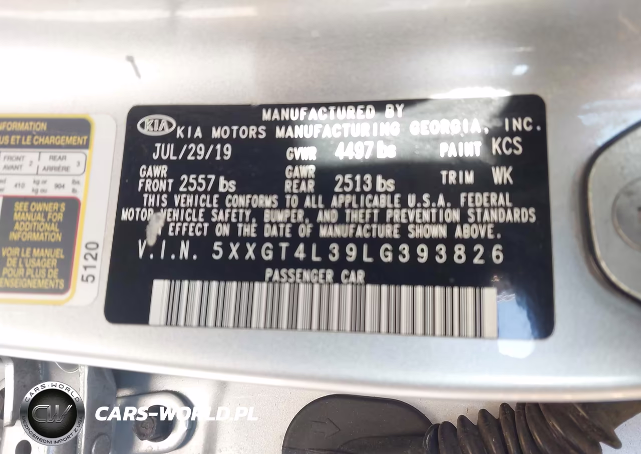 2020 Kia Optima Lx VIN:5XXGT4L39LG393826 - 9