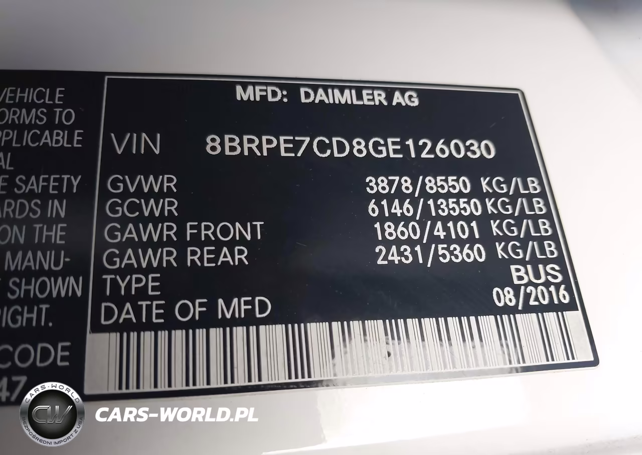 2016 Mercedes-Benz Sprinter 2500 Normal Roof VIN:8BRPE7CD8GE126030 - 9