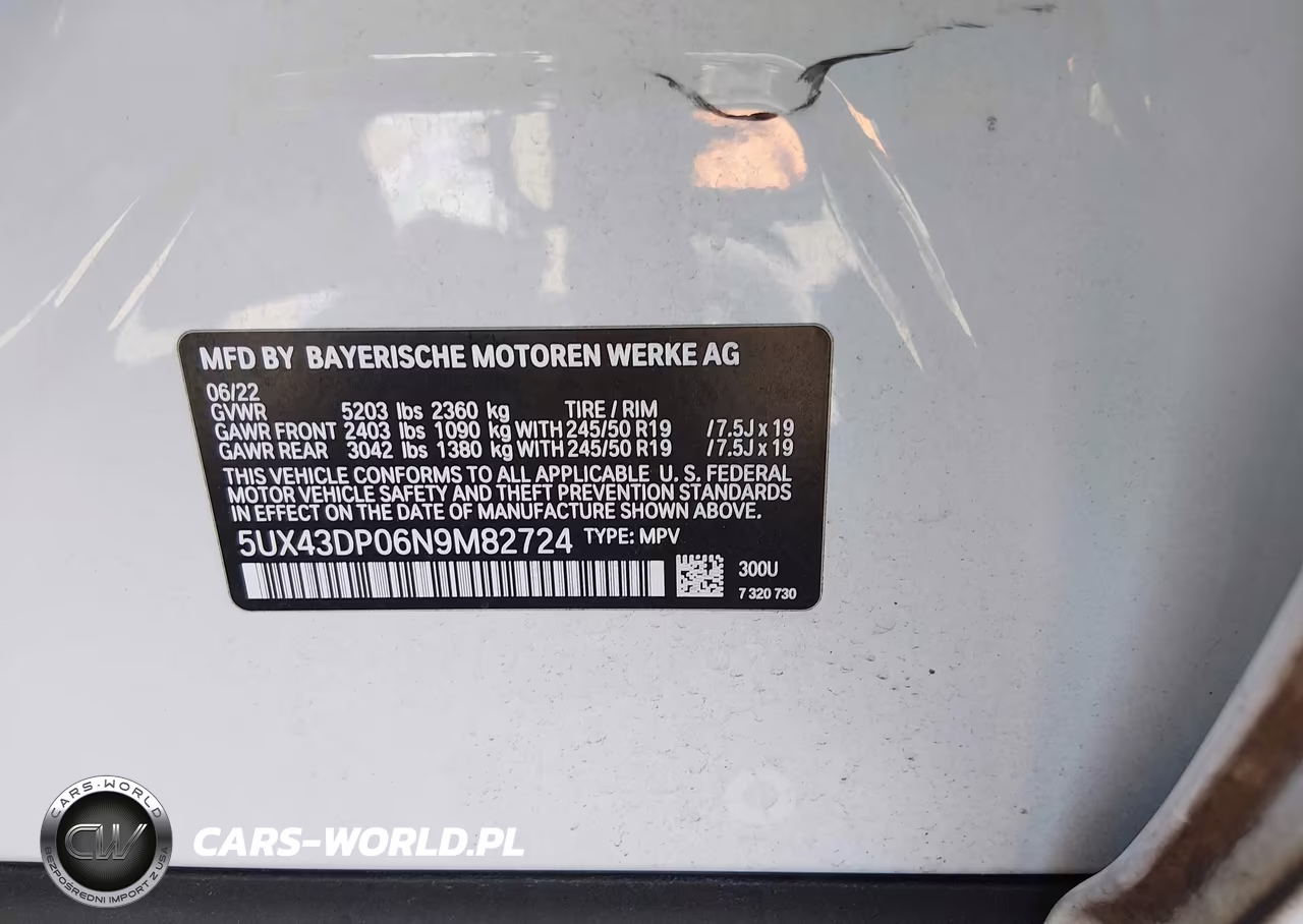 2022 BMW X3 Sdrive30I VIN:5UX43DP06N9M82724 - 9