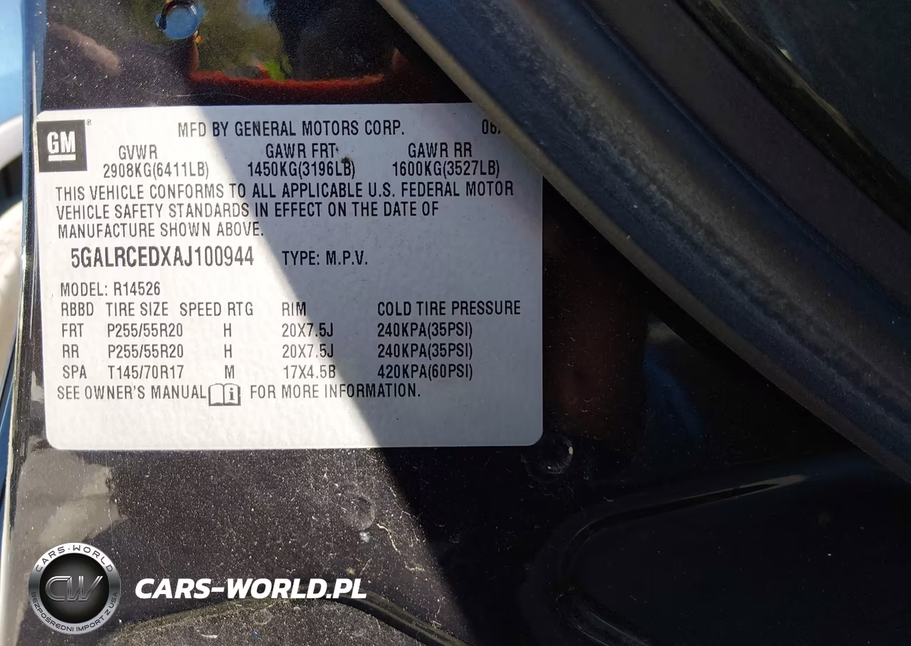2010 Buick Enclave 2Xl VIN:5GALRCEDXAJ100944 - 9