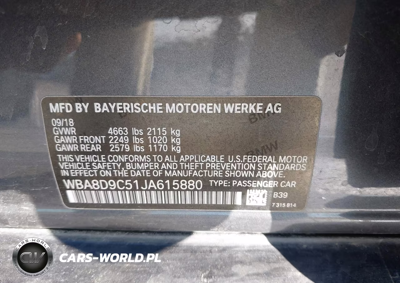 2018 BMW 330I xDrive VIN:WBA8D9C51JA615880 - 9