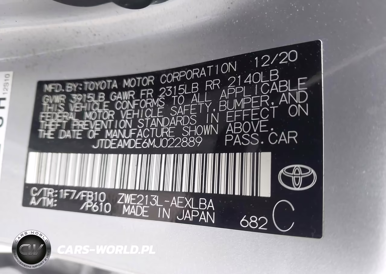 2021 Toyota Corolla Hybrid Le VIN:JTDEAMDE6MJ022889 - 9