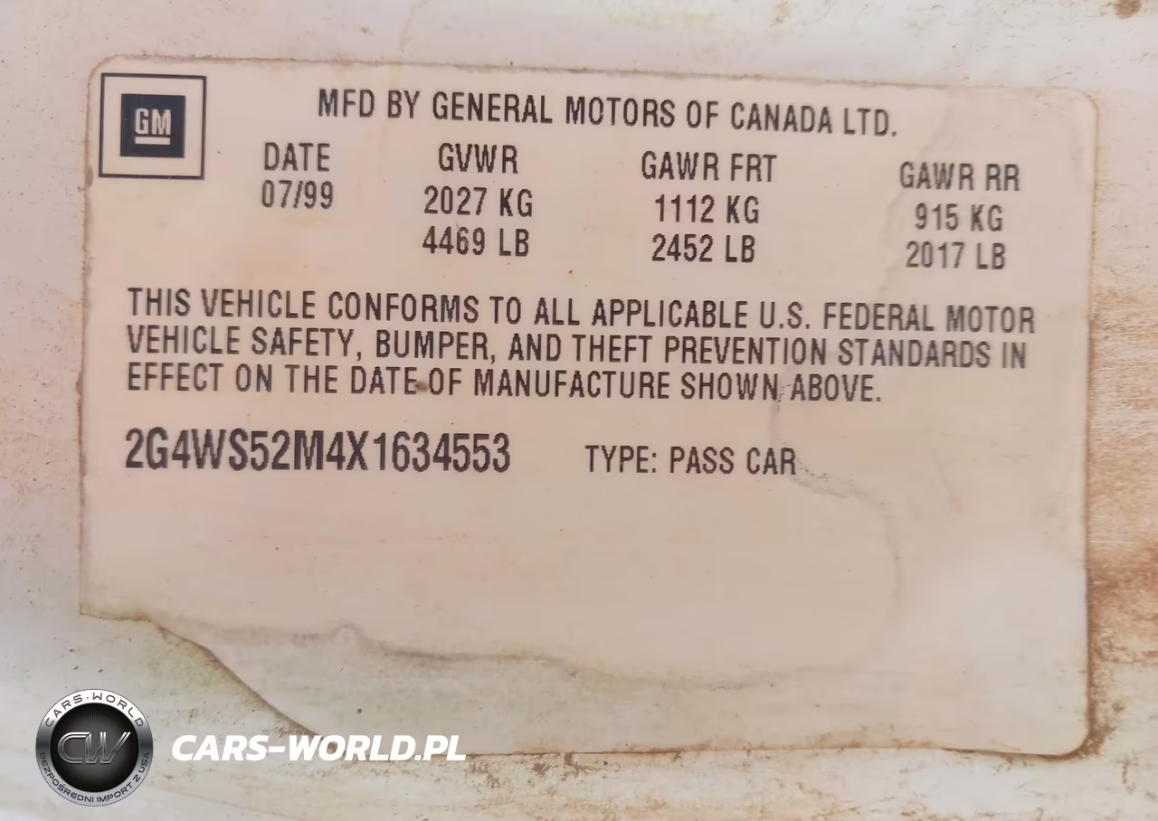 1999 Buick Century Custom VIN:2G4WS52M4X1634553 - 9