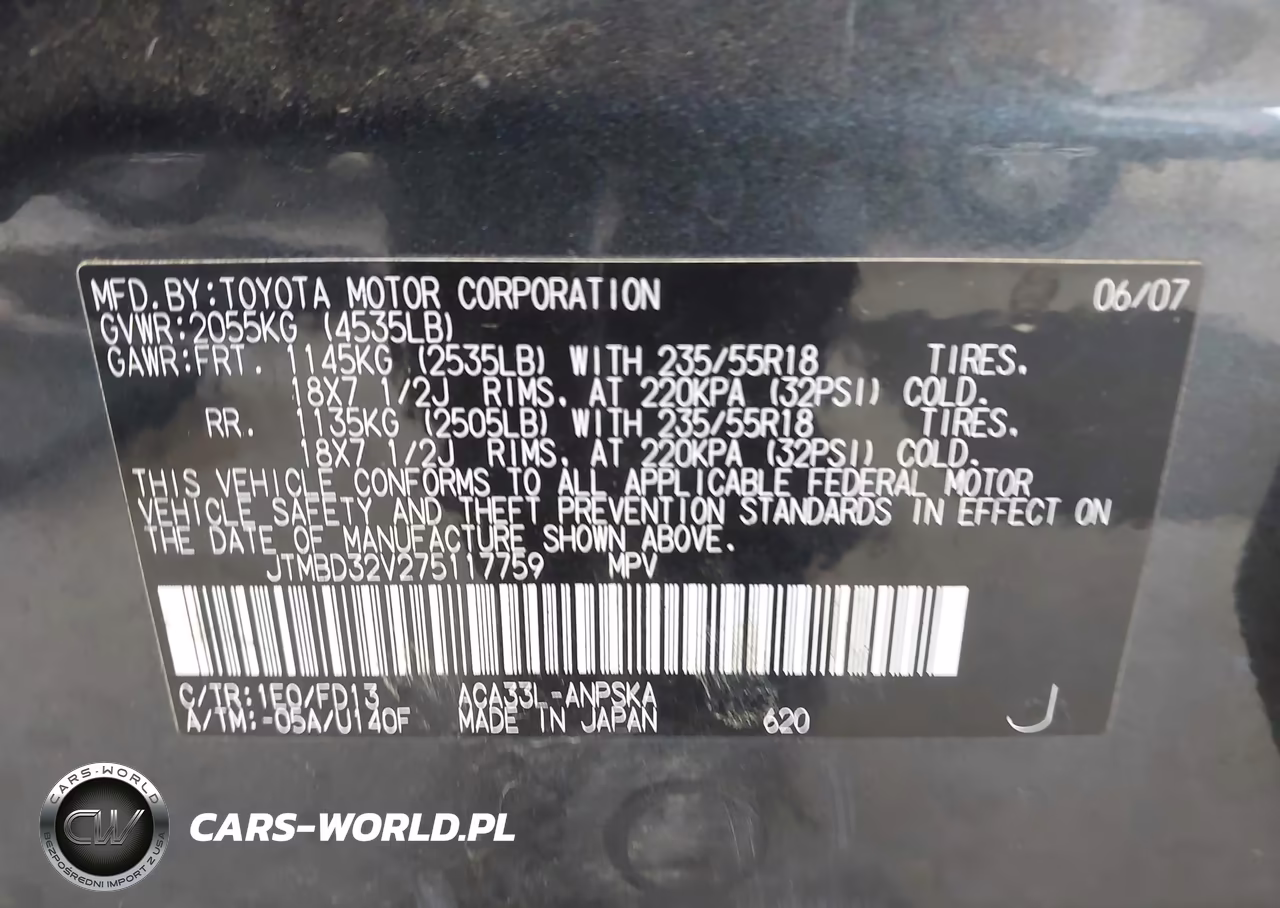 2007 Toyota Rav4 Sport VIN:JTMBD32V275117759 - 9