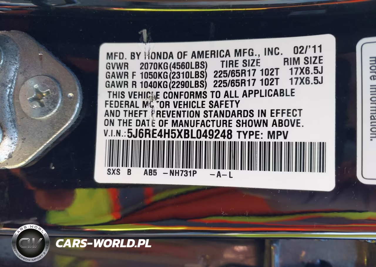 2011 Honda Cr-V Ex VIN:5J6RE4H5XBL049248 - 9
