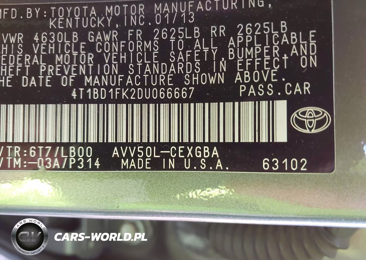 2013 Toyota Camry Hybrid Xle VIN:4T1BD1FK2DU066667 - 9