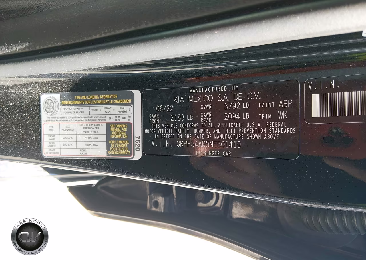 2022 Kia Forte Gt-Line VIN:3KPF54AD5NE501419 - 9