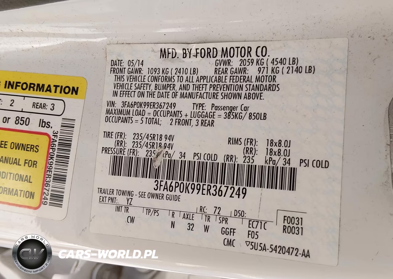 2014 Ford Fusion Titanium VIN:3FA6P0K99ER367249 - 9