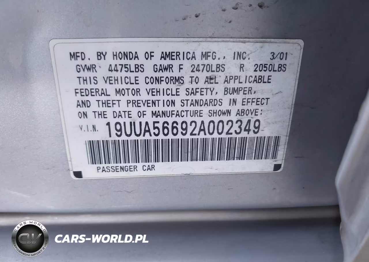 2002 Acura Tl 3.2 VIN:19UUA56692A002349 - 9