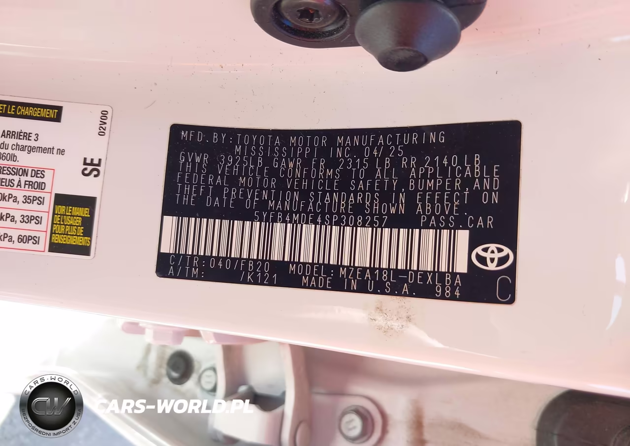 2025 Toyota Corolla Le VIN:5YFB4MDE4SP308257 - 9