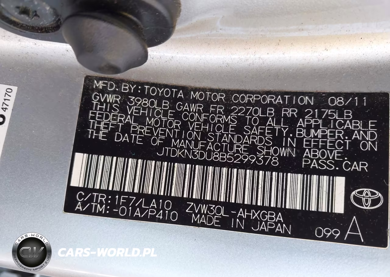 2011 Toyota Prius Four VIN:JTDKN3DU8B5299378 - 9