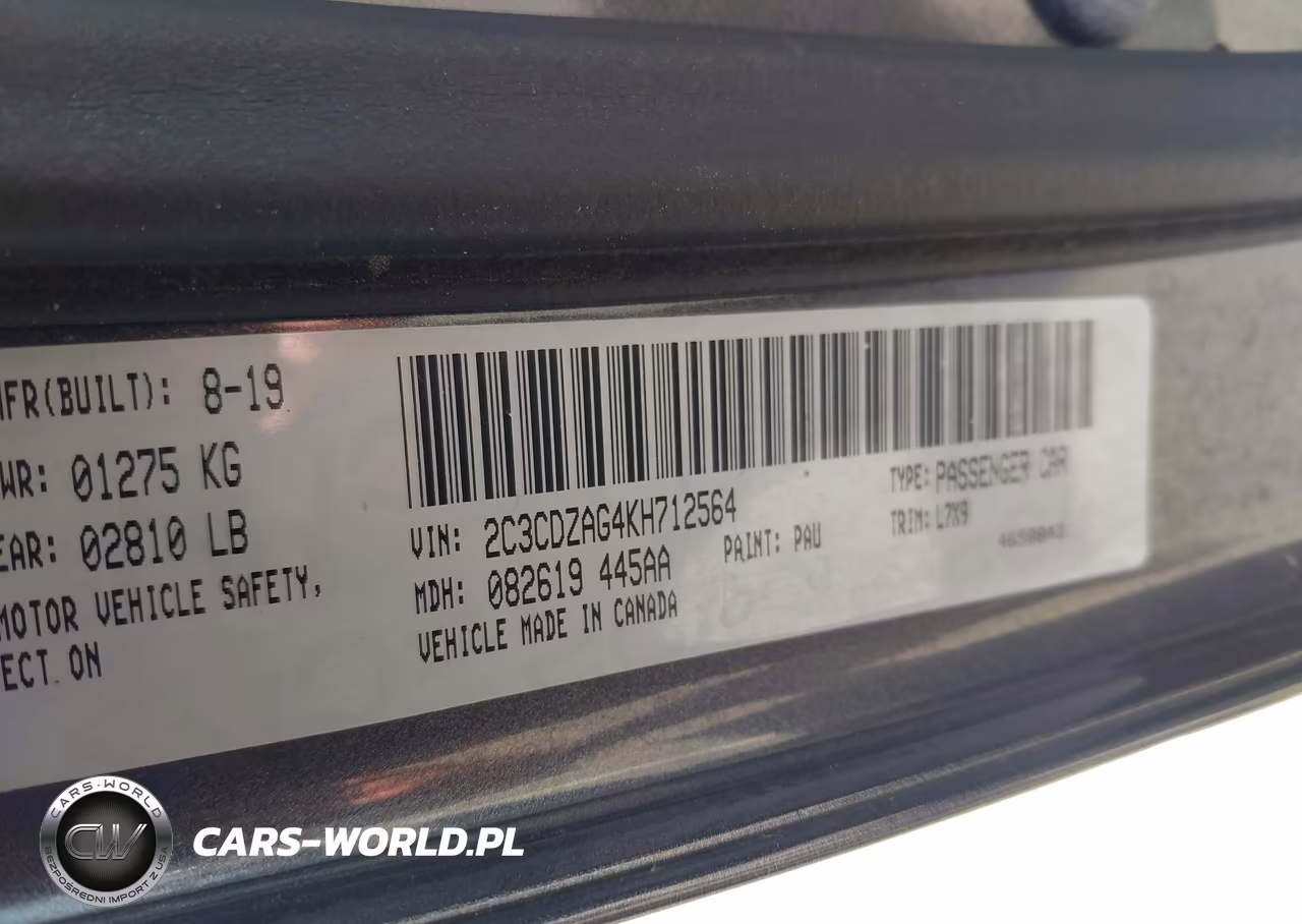 2019 Dodge Challenger Sxt VIN:2C3CDZAG4KH712564 - 9