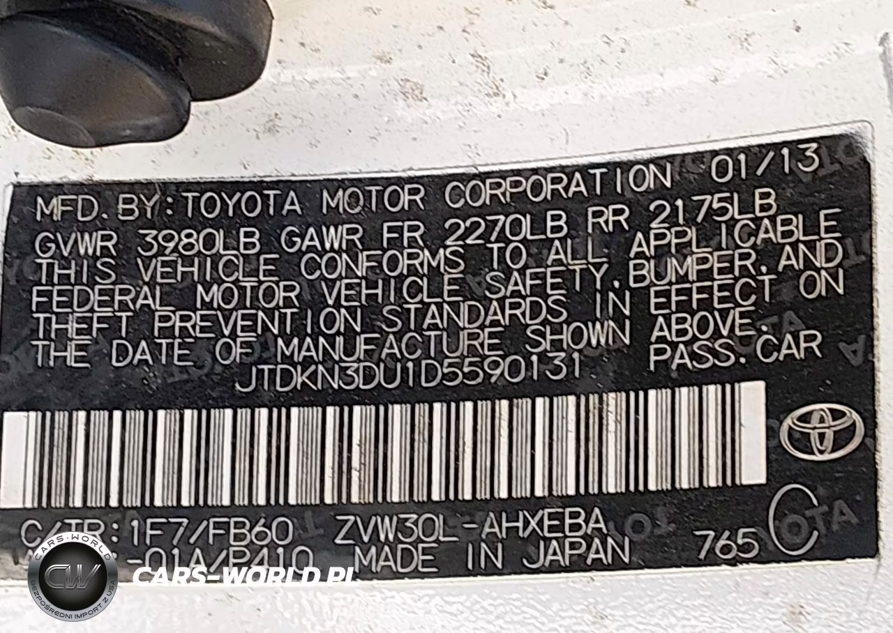 2013 Toyota Prius Three VIN:JTDKN3DU1D5590131 - 9