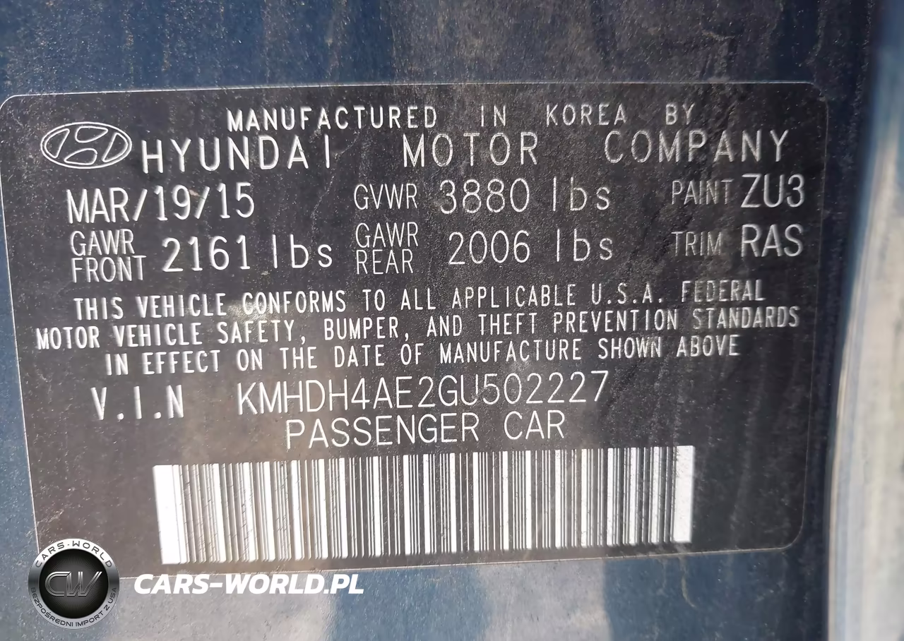 2016 Hyundai Elantra Se VIN:KMHDH4AE2GU502227 - 9