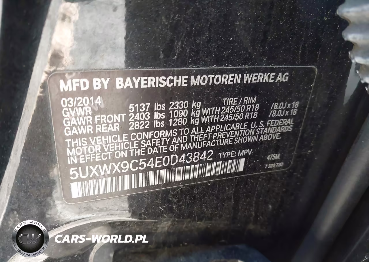 2014 BMW X3 xDrive28I VIN:5UXWX9C54E0D43842 - 9