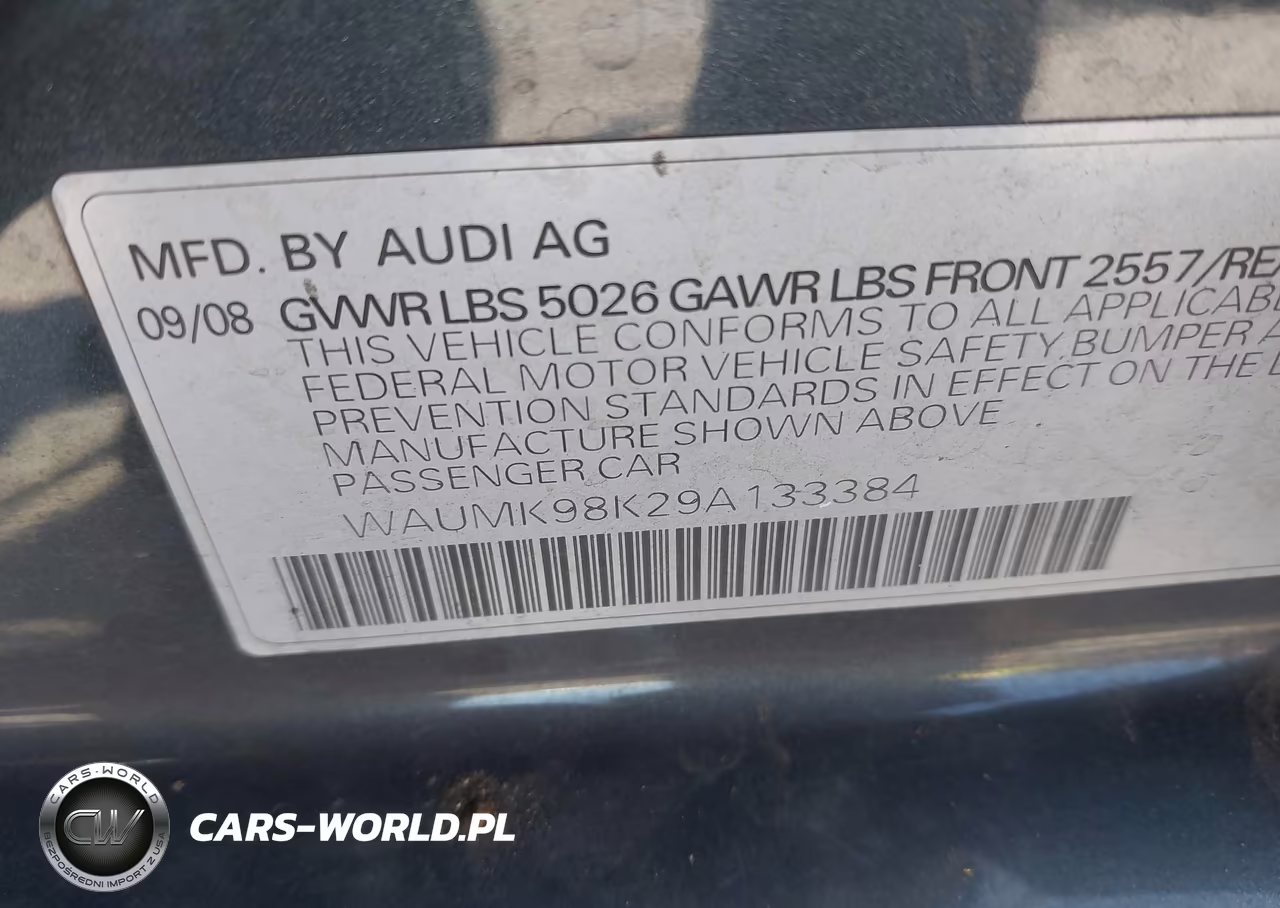 2009 Audi A4 Prestige VIN:WAUMK98K29A133384 - 9