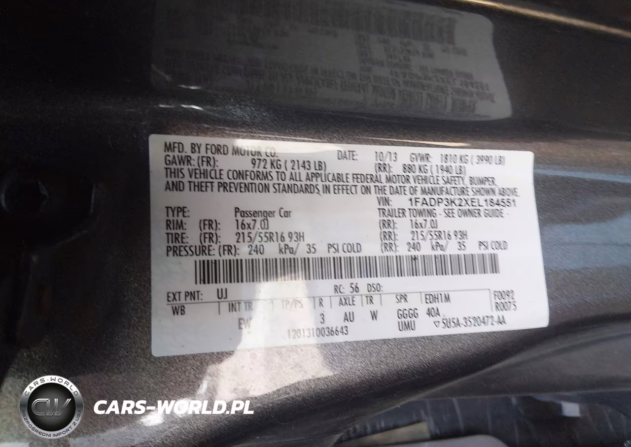 2014 Ford Focus Se VIN:1FADP3K2XEL184551 - 9
