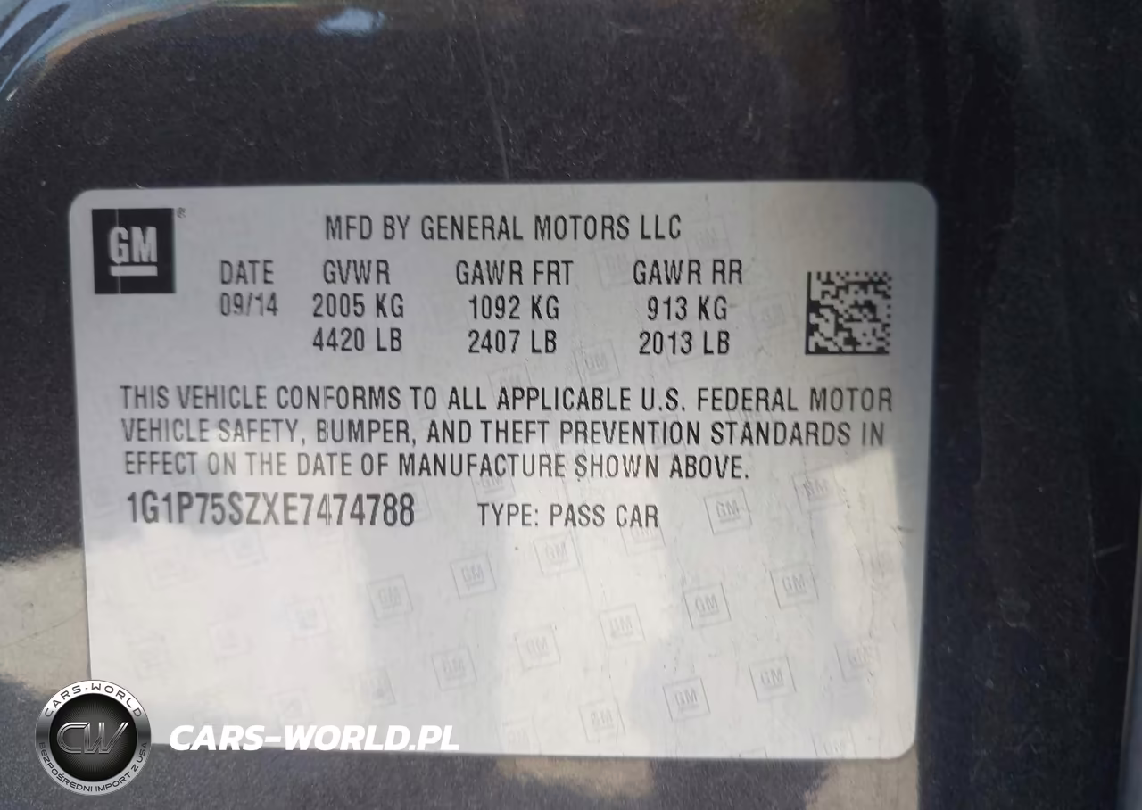 2014 Chevrolet Cruze Diesel VIN:1G1P75SZXE7474788 - 9