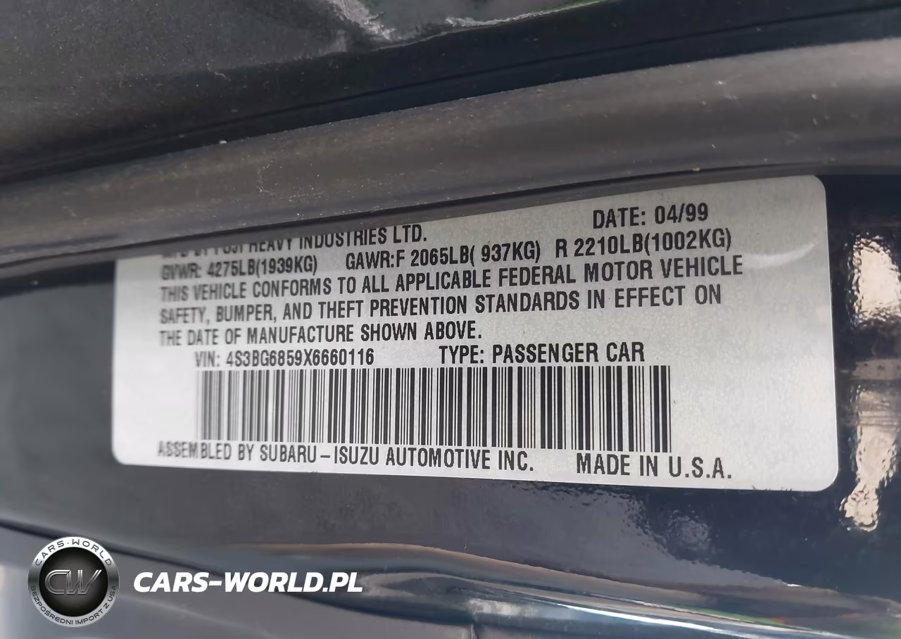 1999 Subaru Legacy 30Th Ann. Outback Ltd.-Outback VIN:4S3BG6859X6660116 - 9