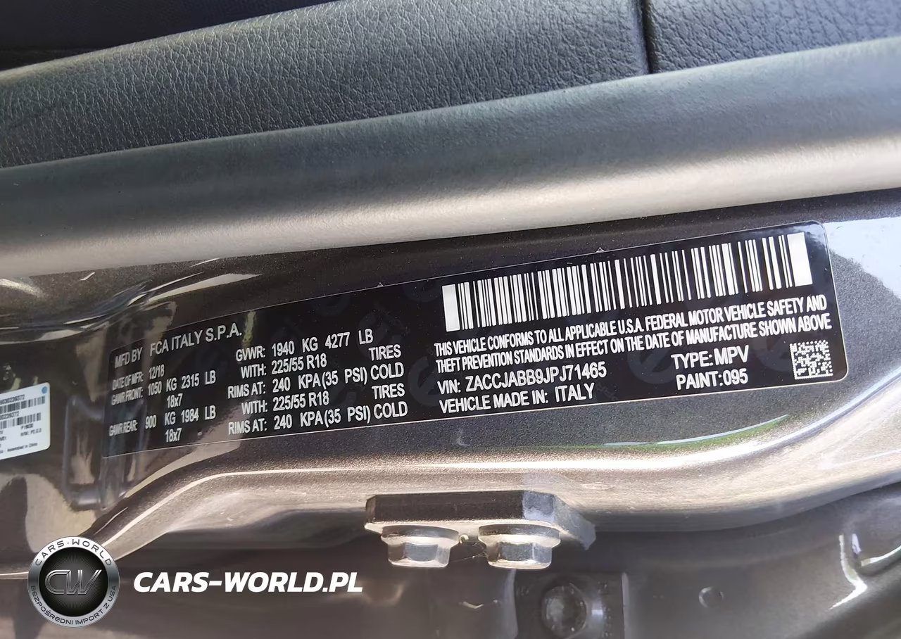 2018 Jeep Renegade Altitude Fwd VIN:ZACCJABB9JPJ71465 - 9