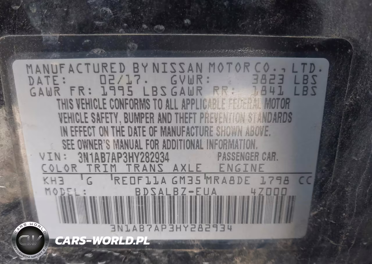 2017 Nissan Sentra S VIN:3N1AB7AP3HY282934 - 9