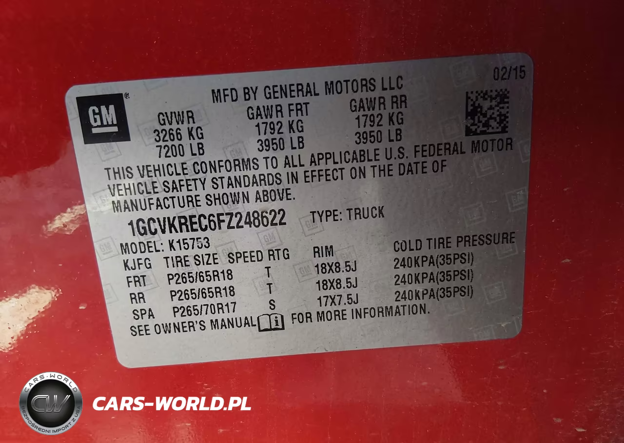 2015 Chevrolet Silverado 1500 1Lt VIN:1GCVKREC6FZ248622 - 9