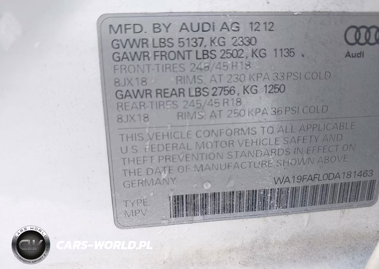 2013 Audi Allroad 2.0T Premium VIN:WA19FAFL0DA181463 - 9