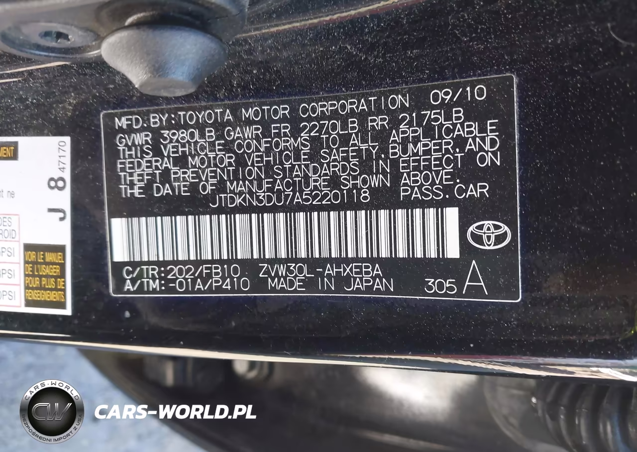 2010 Toyota Prius Iii VIN:JTDKN3DU7A5220118 - 9