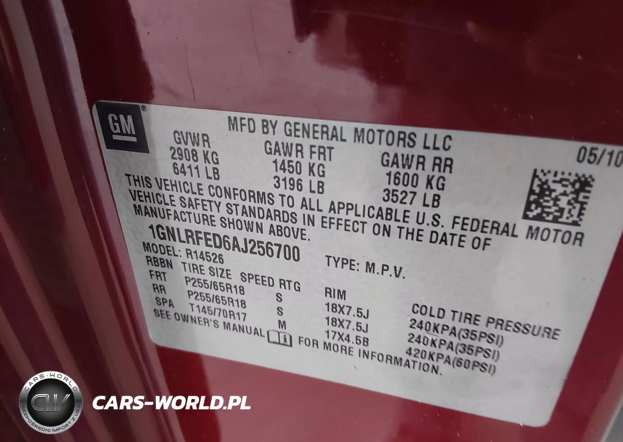 2010 Chevrolet Traverse Lt VIN:1GNLRFED6AJ256700 - 9