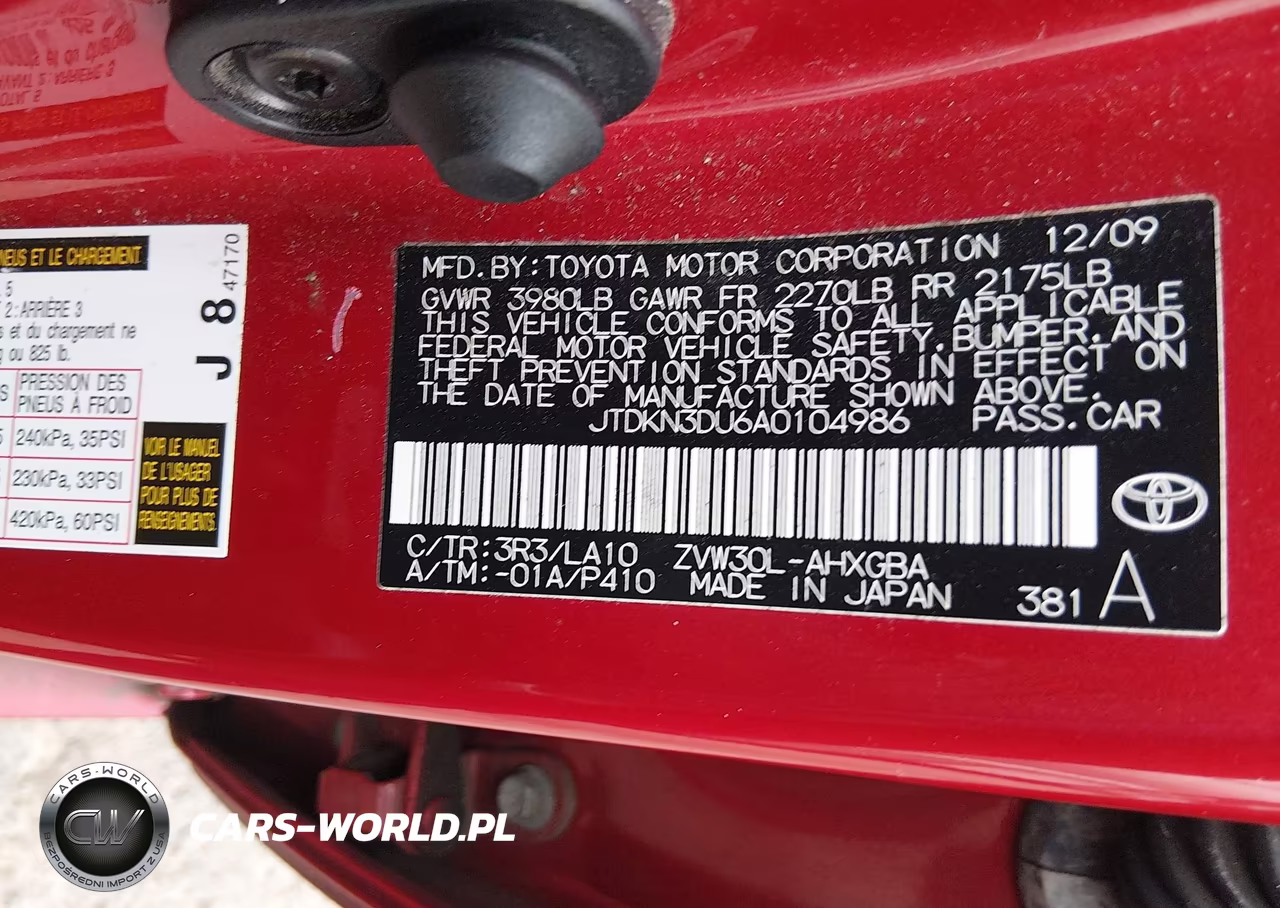 2010 Toyota Prius Iv VIN:JTDKN3DU6A0104986 - 9