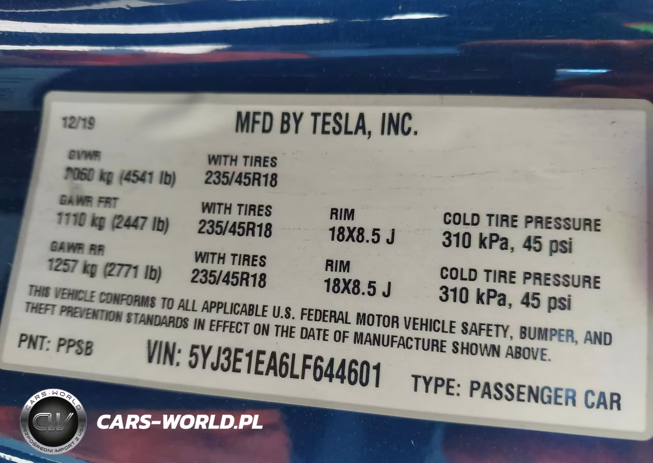 2020 Tesla Model 3 Standard Range Plus Rear-Wheel Drive-Standard Range Rear-Wheel Drive VIN:5YJ3E1EA6LF644601 - 9