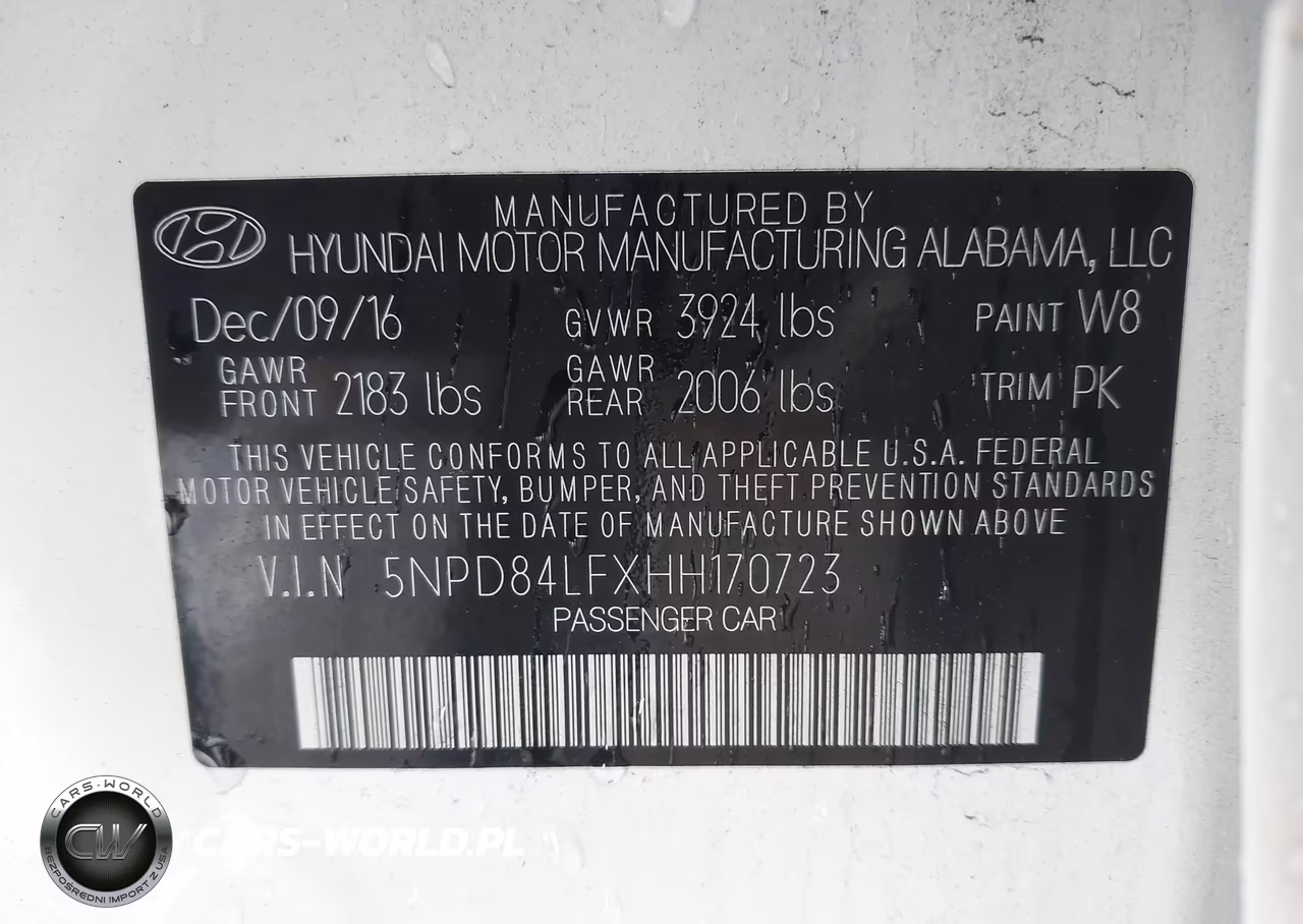 2017 Hyundai Elantra Se VIN:5NPD84LFXHH170723 - 9